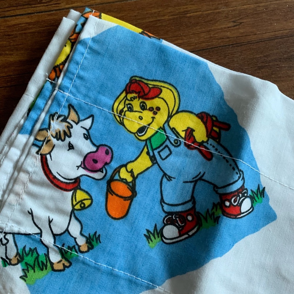Barney Valance curtain vintage 1997 BJ Baby Bob 87 inch x 17 inch Lyons